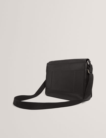 Ted Baker Barkly Bark Grained Leather Messenger Bag