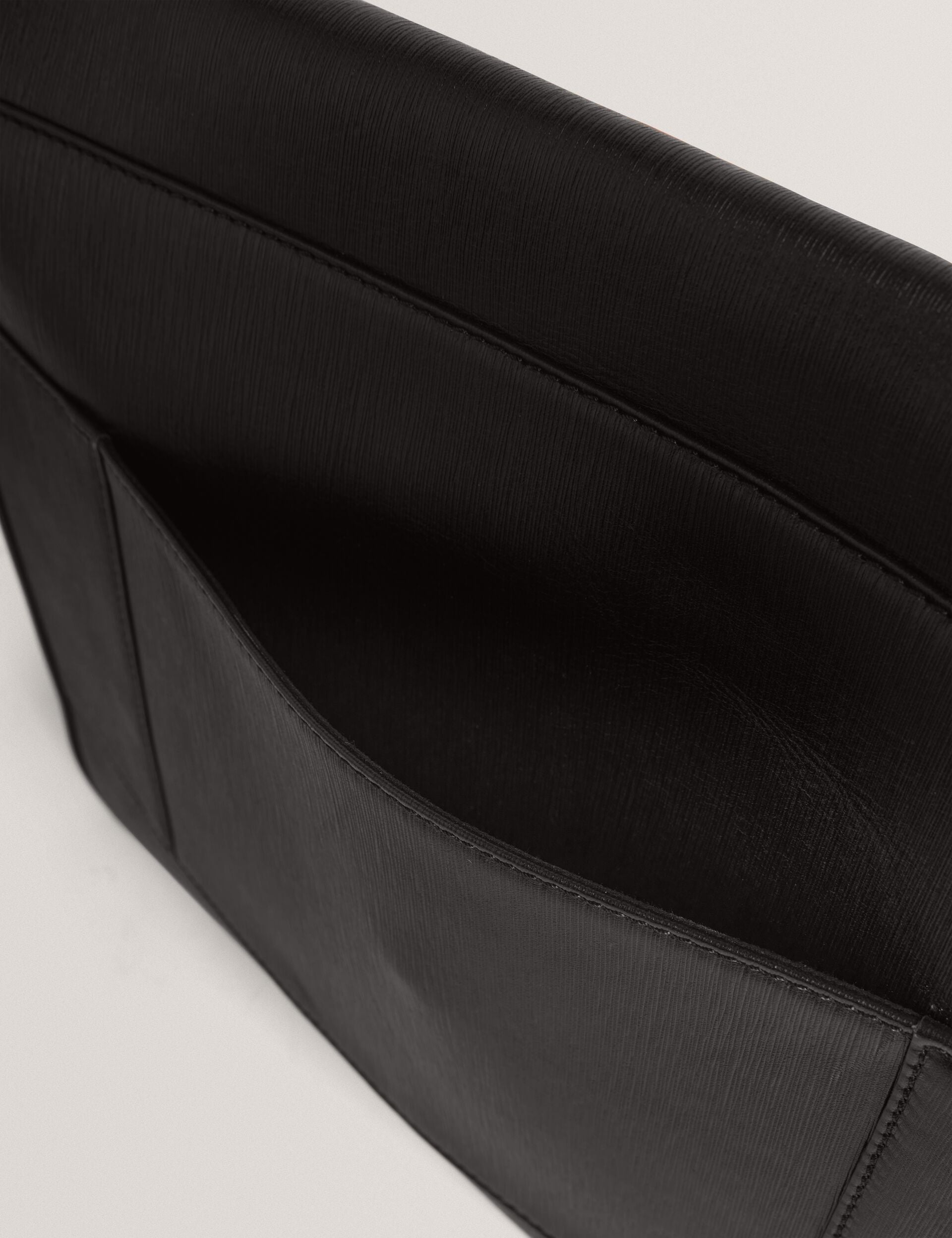 Ted Baker Barkly Bark Grained Leather Messenger Bag