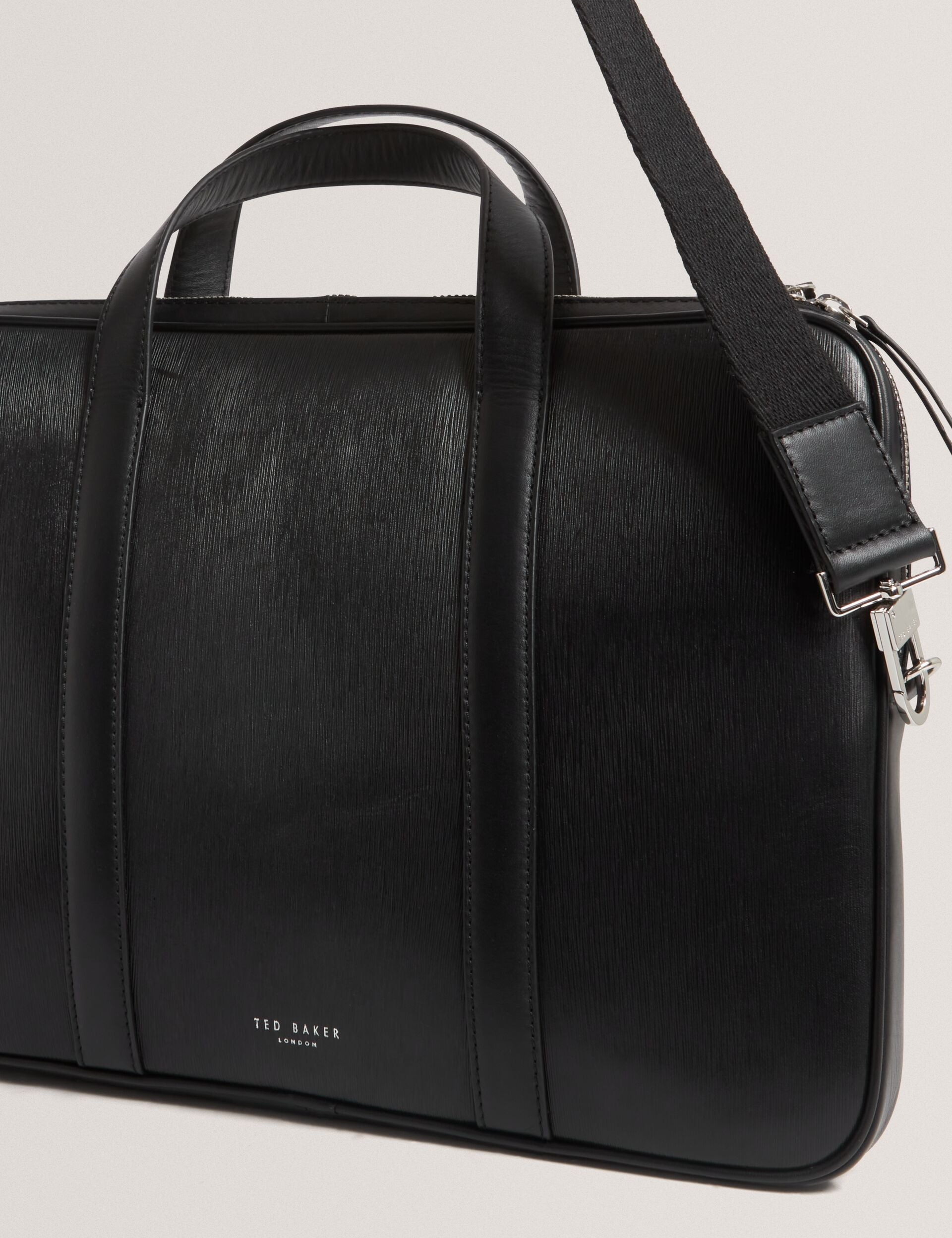 Ted Baker Baylon Bark Grained Leather 15Inch Laptop Bag