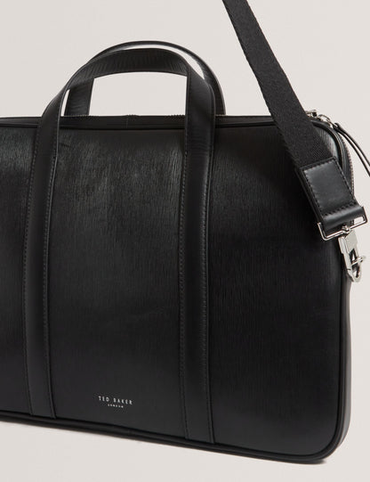 Ted Baker Baylon Bark Grained Leather 15Inch Laptop Bag