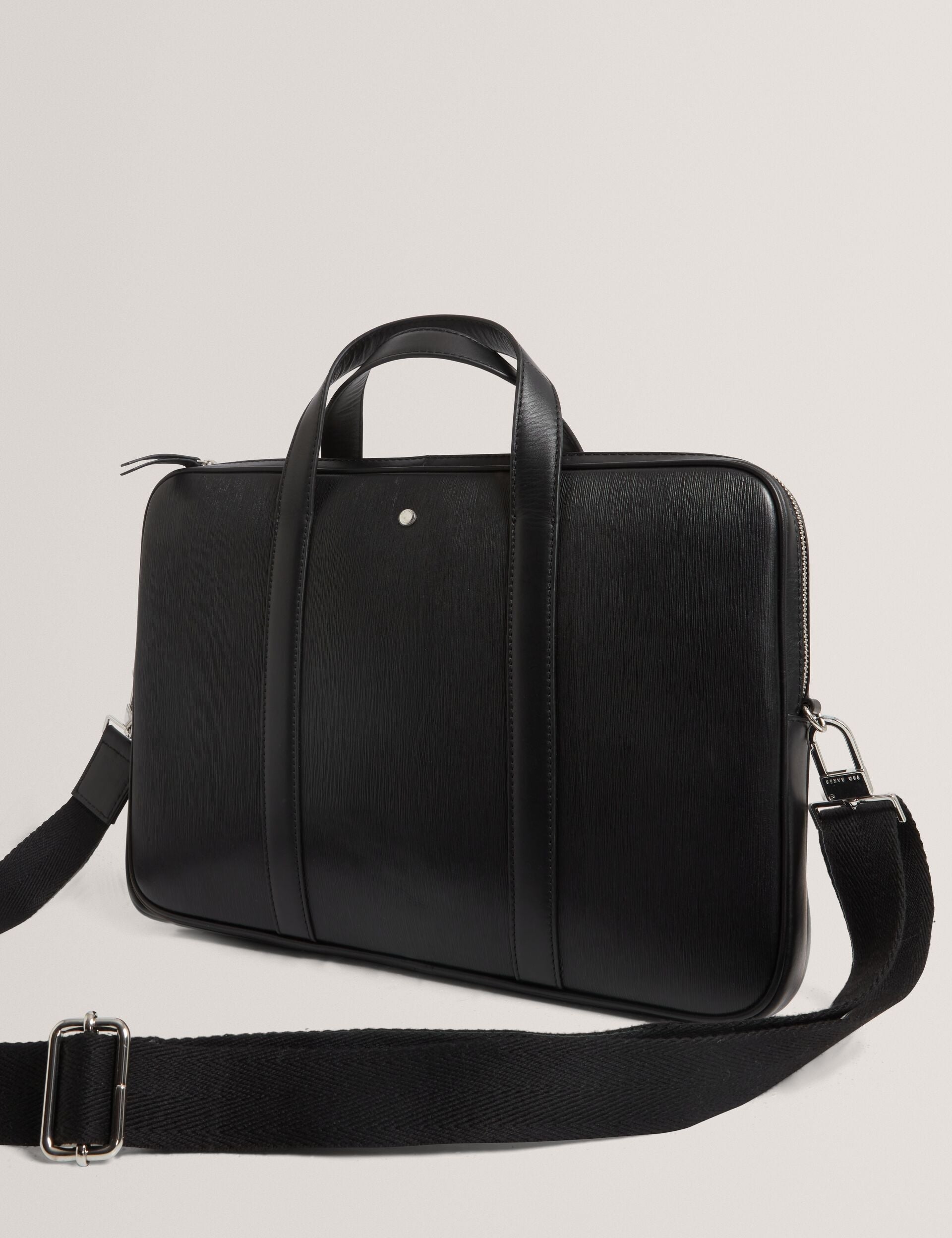 Ted Baker Baylon Bark Grained Leather 15Inch Laptop Bag