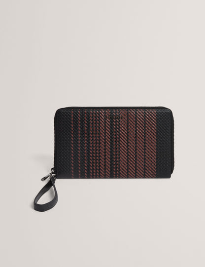 Ted Baker Waliams Striped Woven Leather Ziparound Travel Wallet