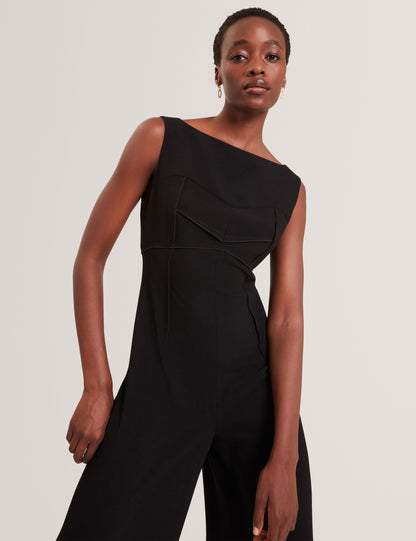 Ted Baker Liivia Corset Detail Sleeveless Wide Leg Jumpsuit Women's