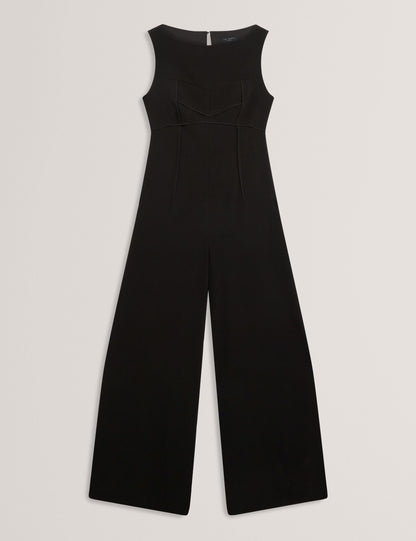Ted Baker Liivia Corset Detail Sleeveless Wide Leg Jumpsuit Women's