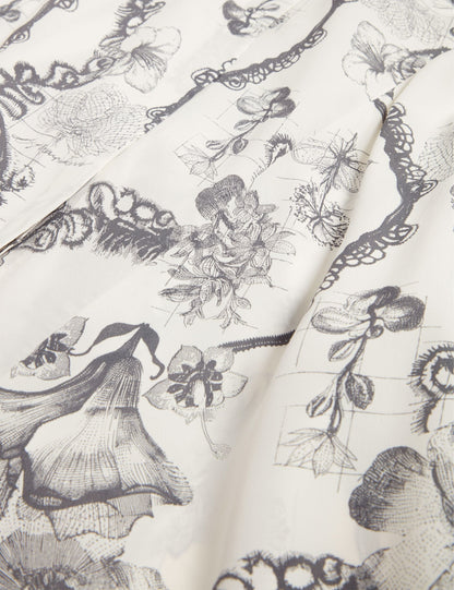 Ted Baker White Nottingham Lace Print Midi Shirt Dress Women's