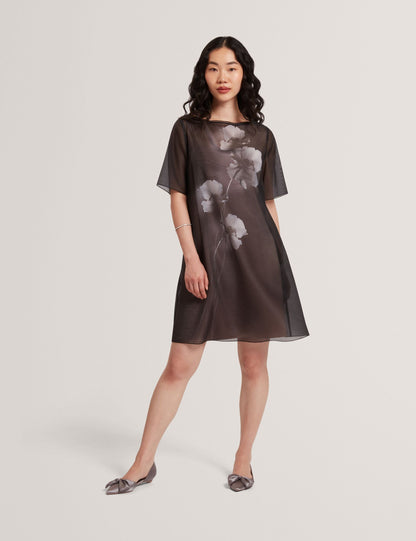 Ted Baker Fallyn Floral Graphic Organza Mini Tshirt Dress Women's