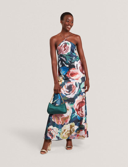 Ted Baker Amarri Rose Print Halterneck Maxi Dress Women's
