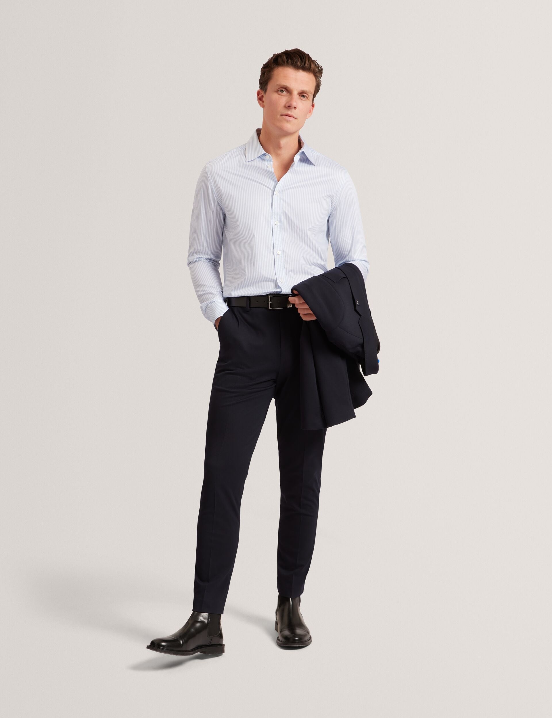 Ted Baker Sohoe Striped Cotton Long Sleeve Shirt