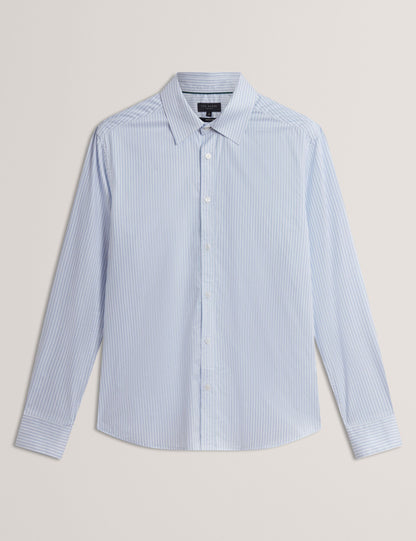 Ted Baker Sohoe Striped Cotton Long Sleeve Shirt
