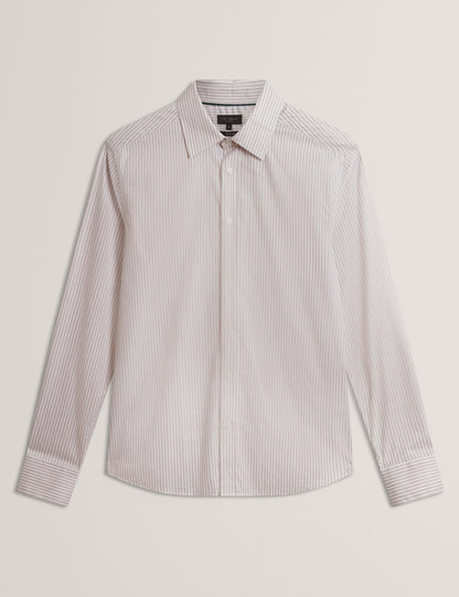 Ted Baker Sohoe Striped Cotton Long Sleeve Shirt