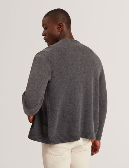 Ted Baker Helion Wool Knit Crew Neck Cardigan