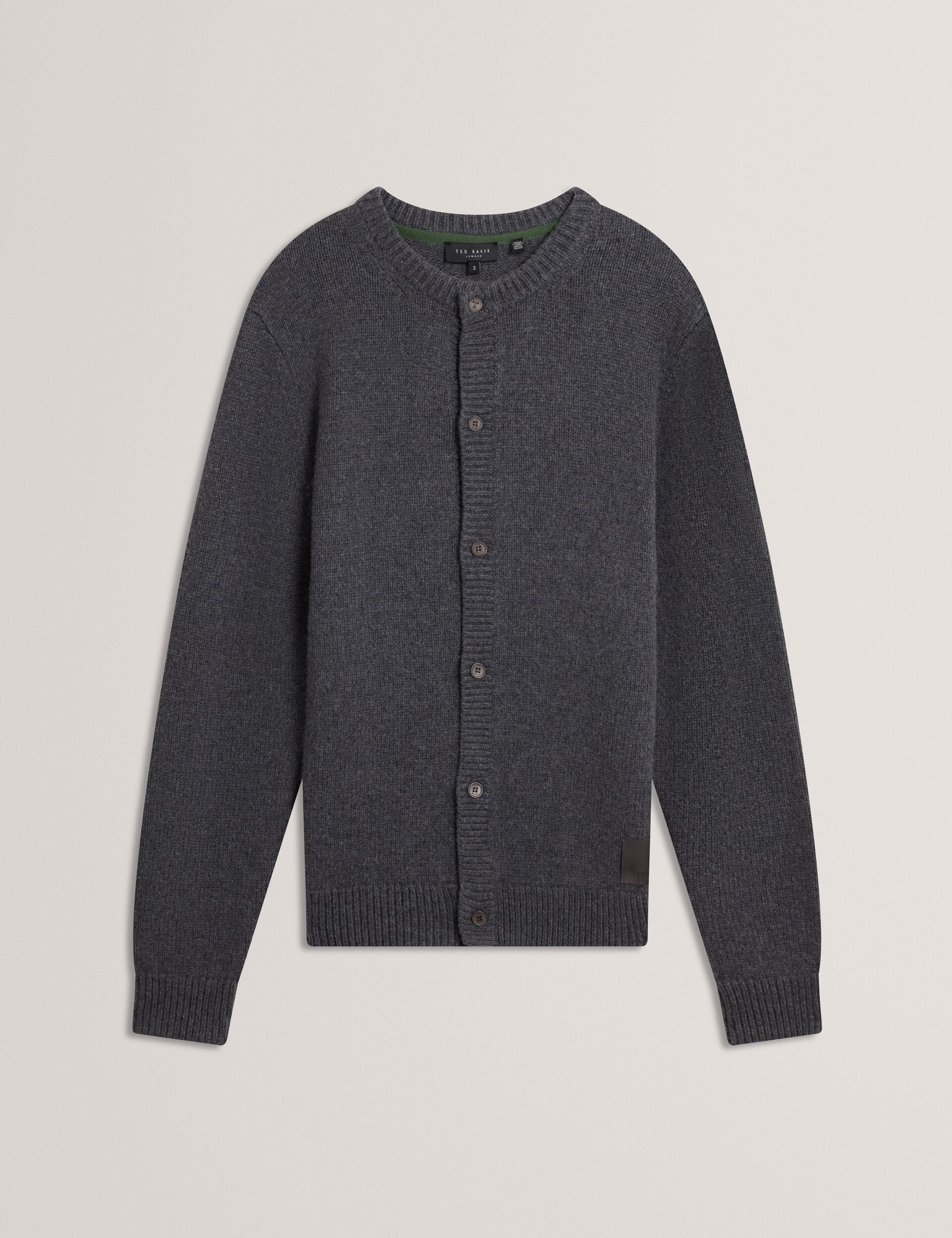 Ted Baker Helion Wool Knit Crew Neck Cardigan