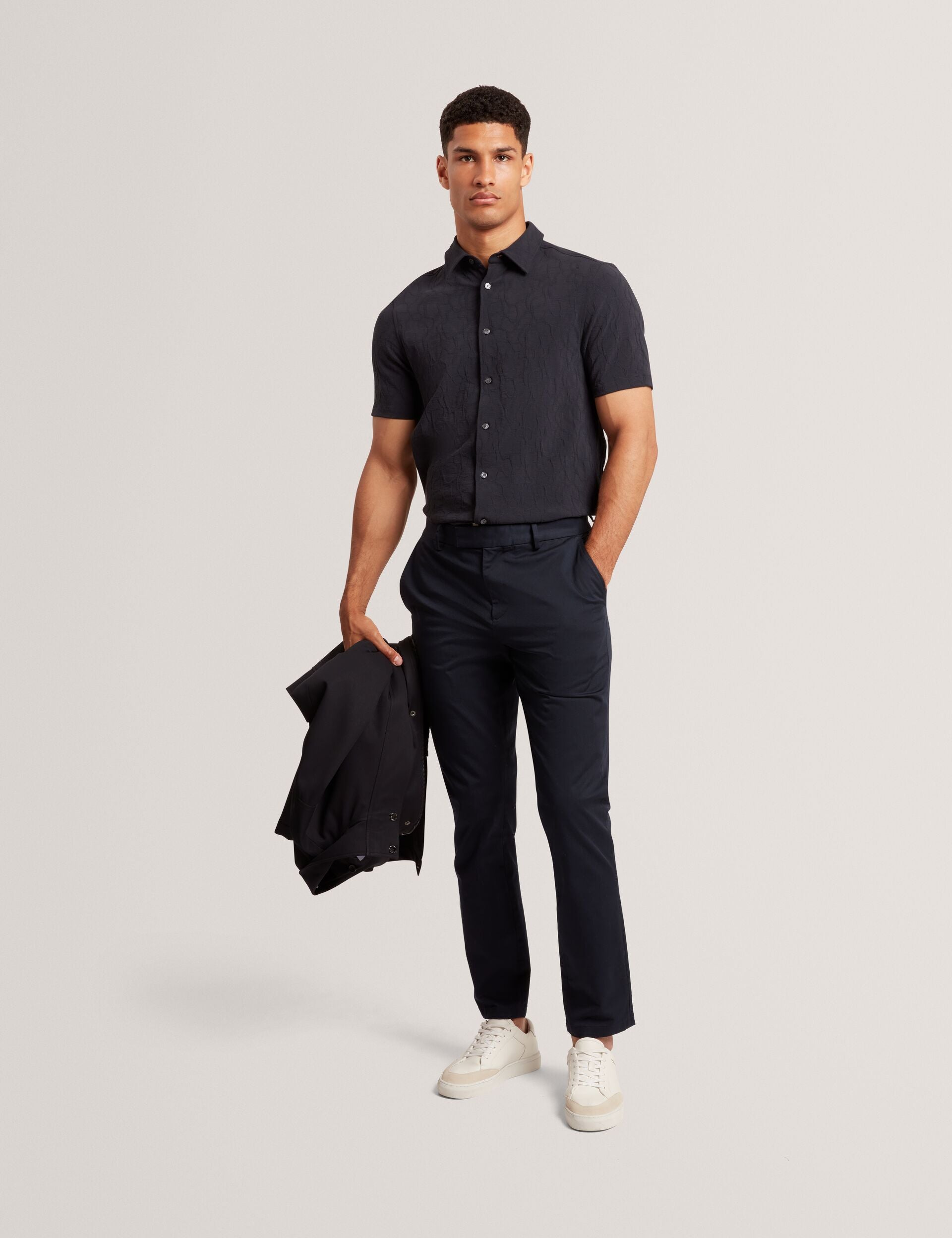 Ted Baker Chipi Relaxed Fit Jacquard Texture Shirt