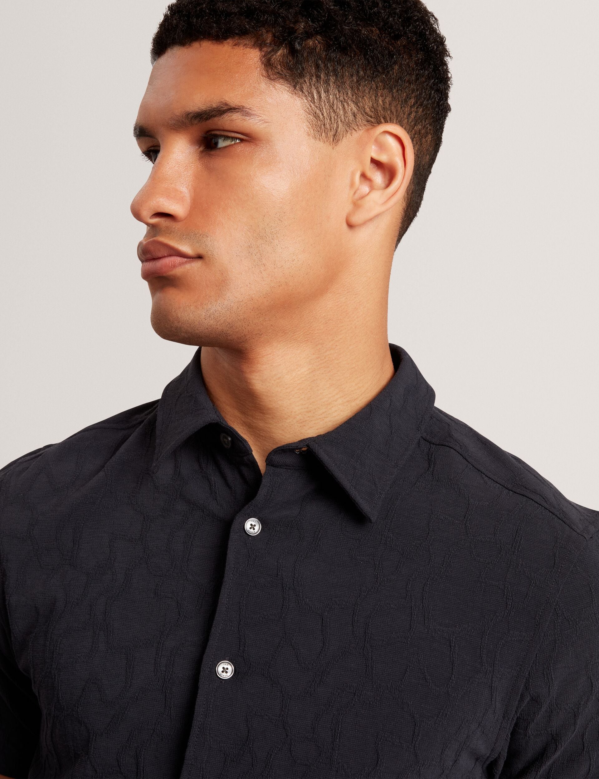 Ted Baker Chipi Relaxed Fit Jacquard Texture Shirt