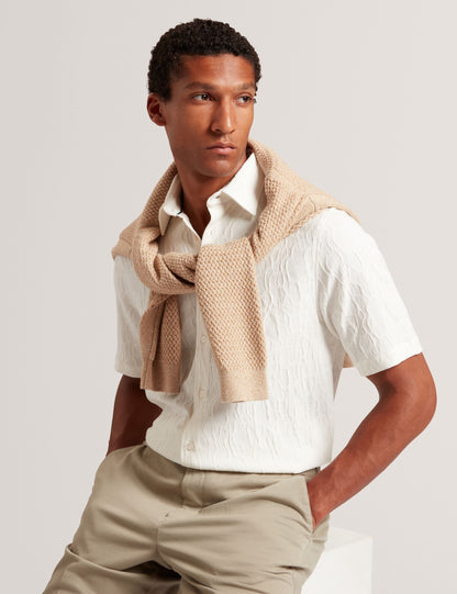 Ted Baker Chipi Relaxed Fit Jacquard Texture Shirt