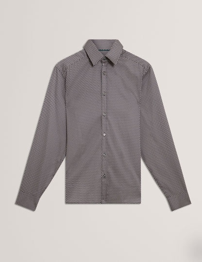 Ted Baker Jozef Slim Fit Micro Geometric Print Shirt