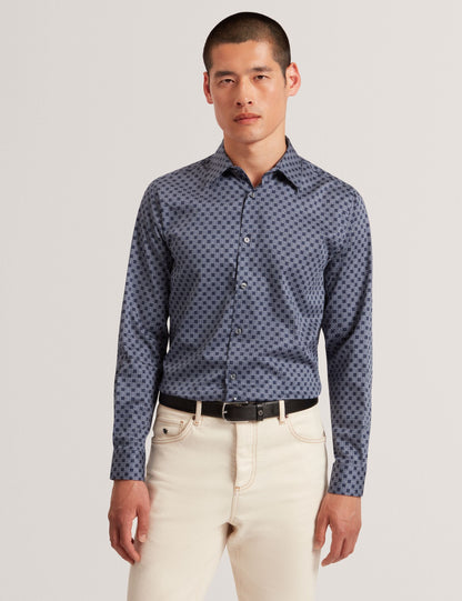 Ted Baker Sef Slim Fit Geometric Circle Print Shirt