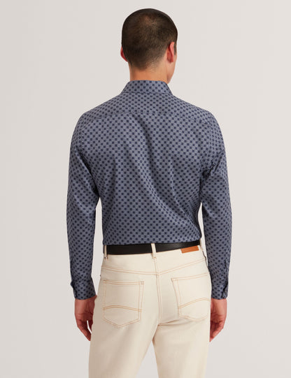 Ted Baker Sef Slim Fit Geometric Circle Print Shirt