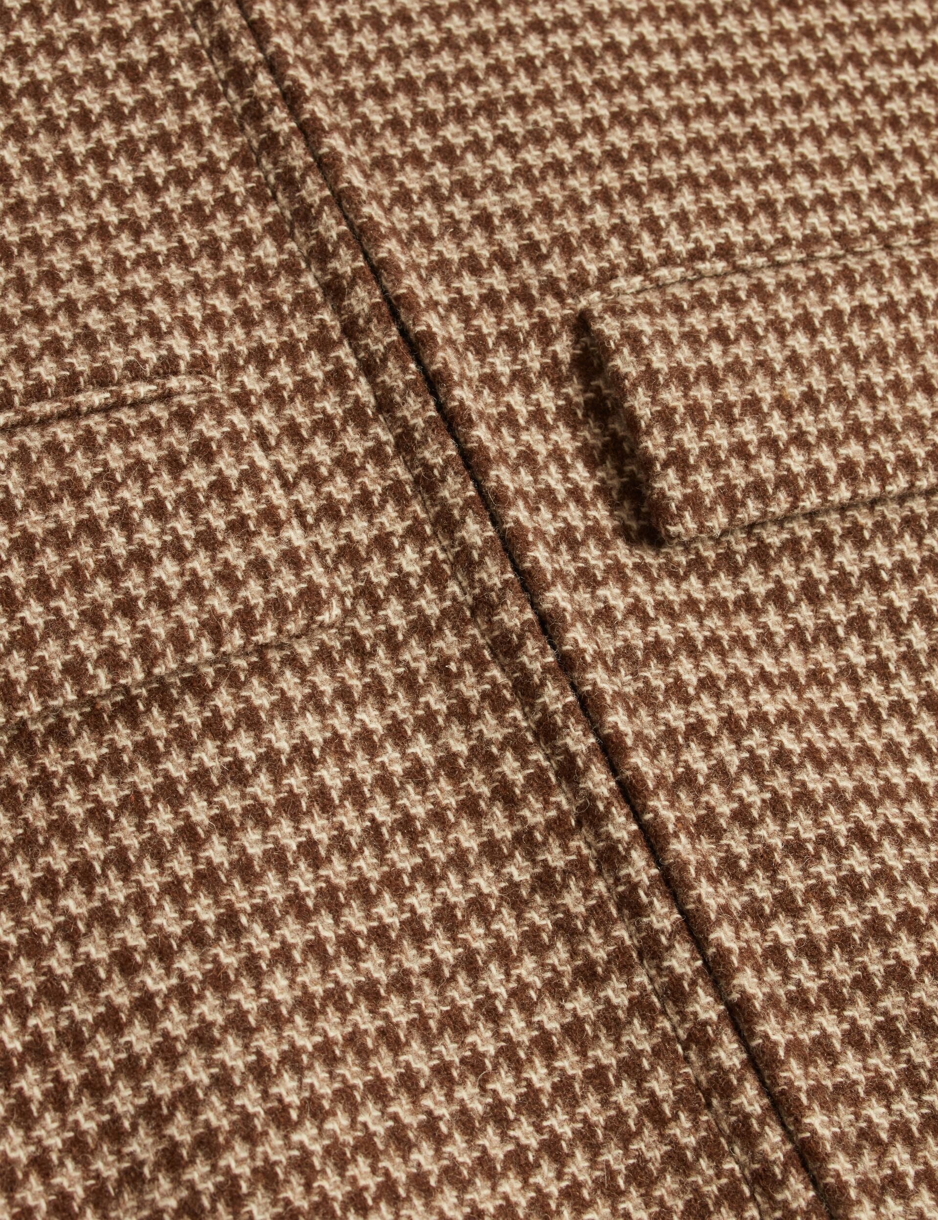 Ted Baker Baglan Dogtooth Check Wool Harrington Jacket