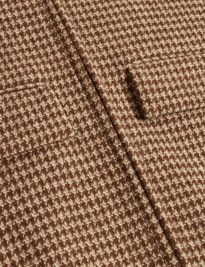 Ted Baker Baglan Dogtooth Check Wool Harrington Jacket