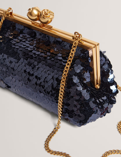 Ted Baker Sequinz Sequin Rose Clasp Clutch Bag Women's