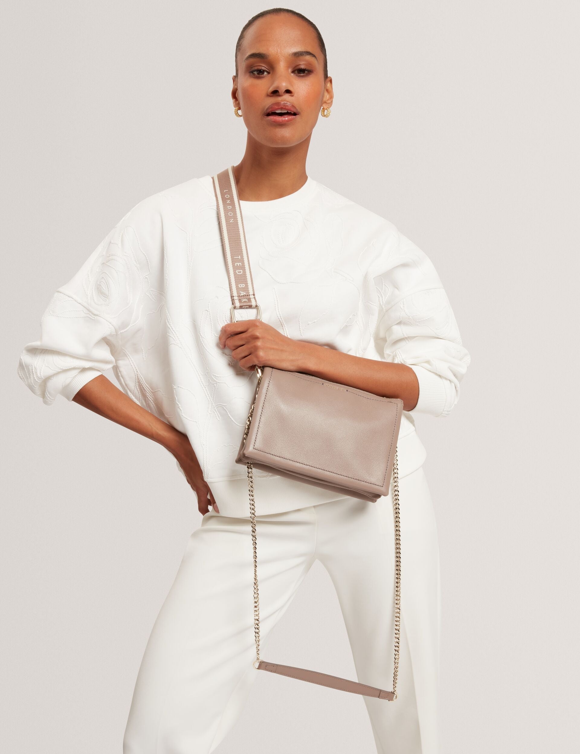 Ted Baker Larinda Webbing Strap Leather Crossbody Bag Women's