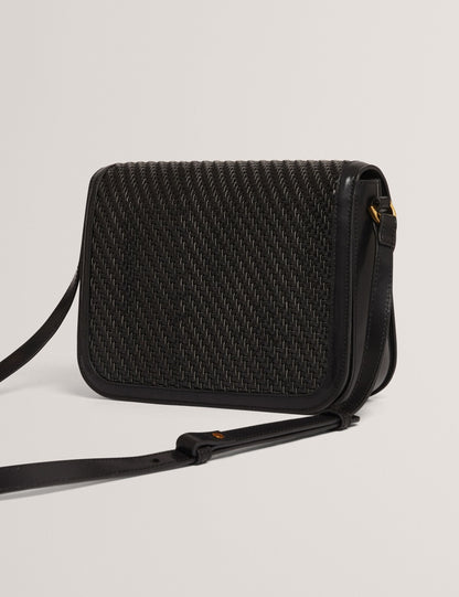 Ted Baker Warnerr Woven Leather Twist Lock Crossbody Bag Women's