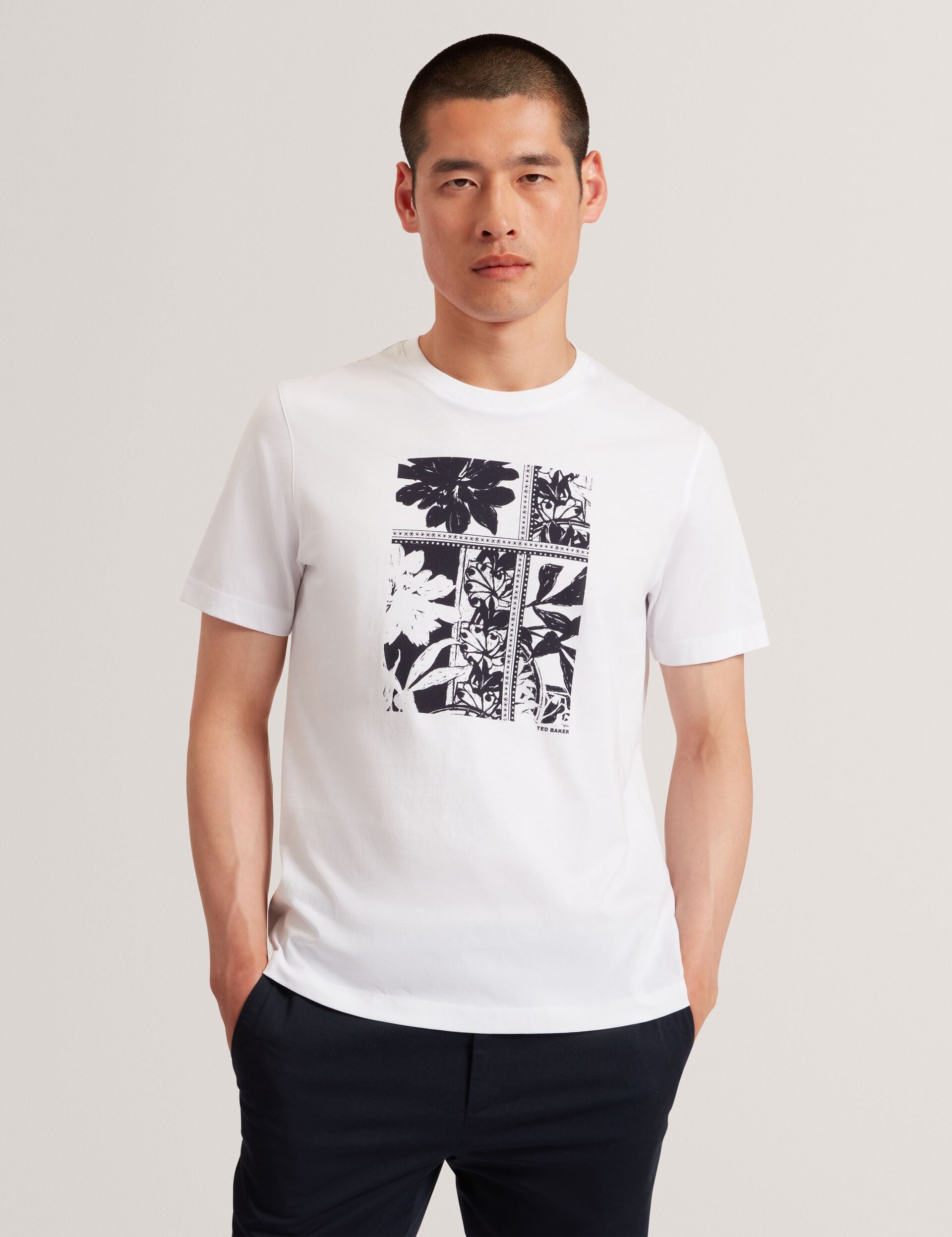 Ted Baker Koney Botanical Graphic Crew Neck Tshirt