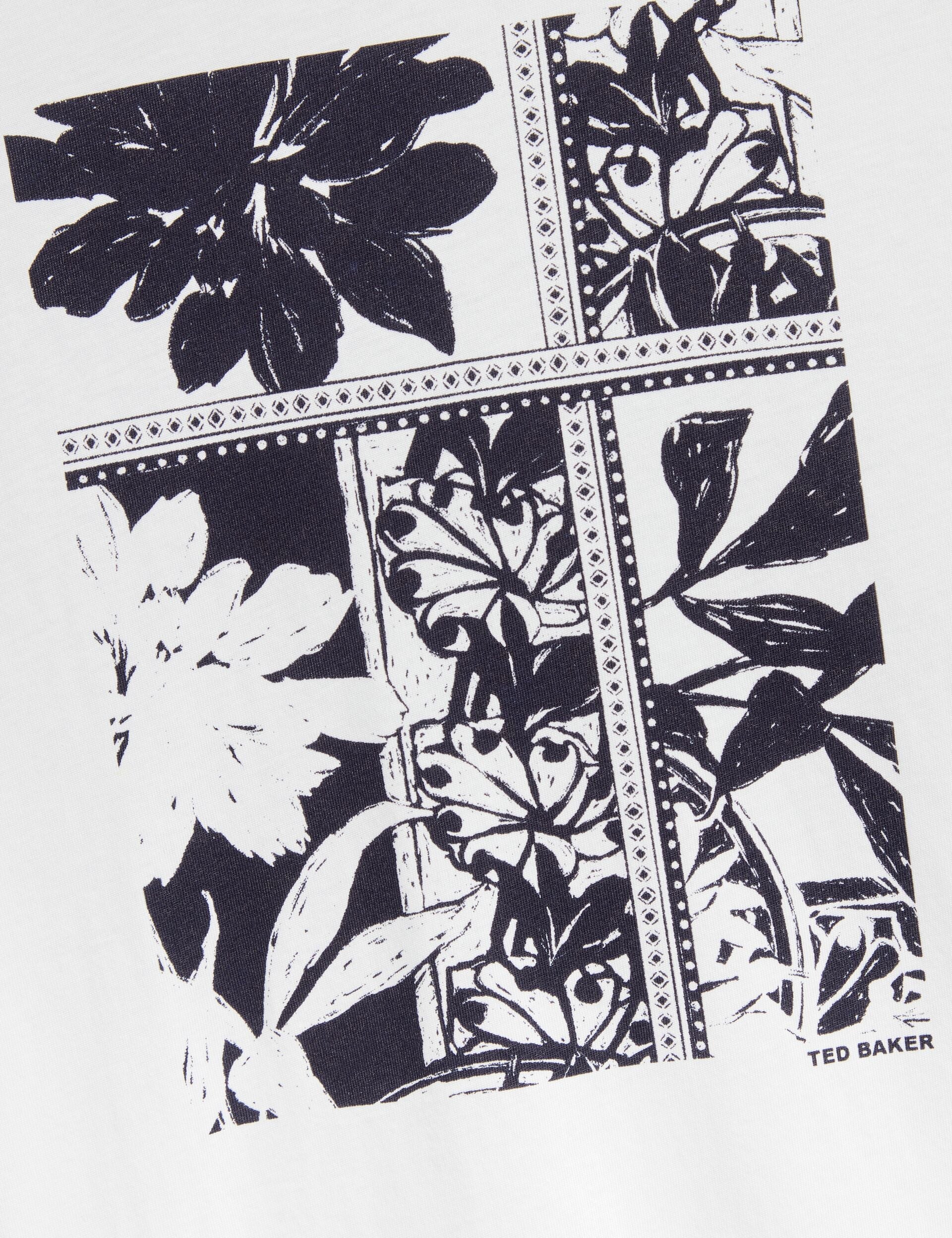 Ted Baker Koney Botanical Graphic Crew Neck Tshirt