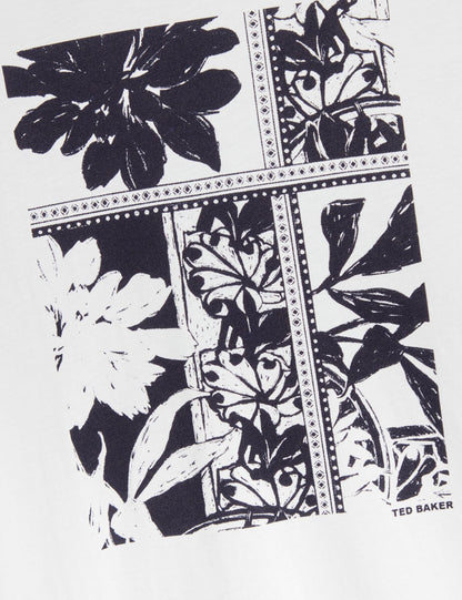 Ted Baker Koney Botanical Graphic Crew Neck Tshirt