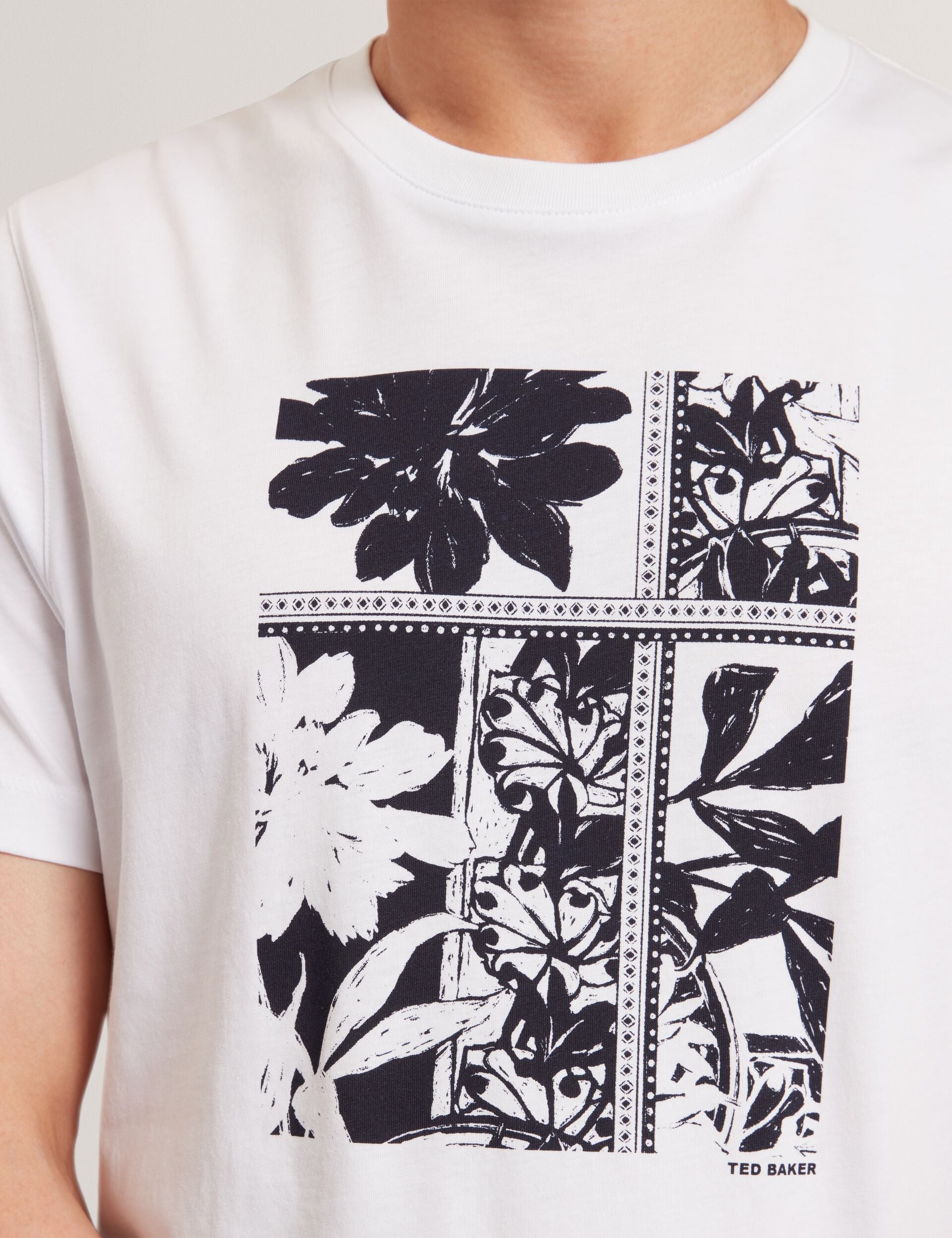 Ted Baker Koney Botanical Graphic Crew Neck Tshirt