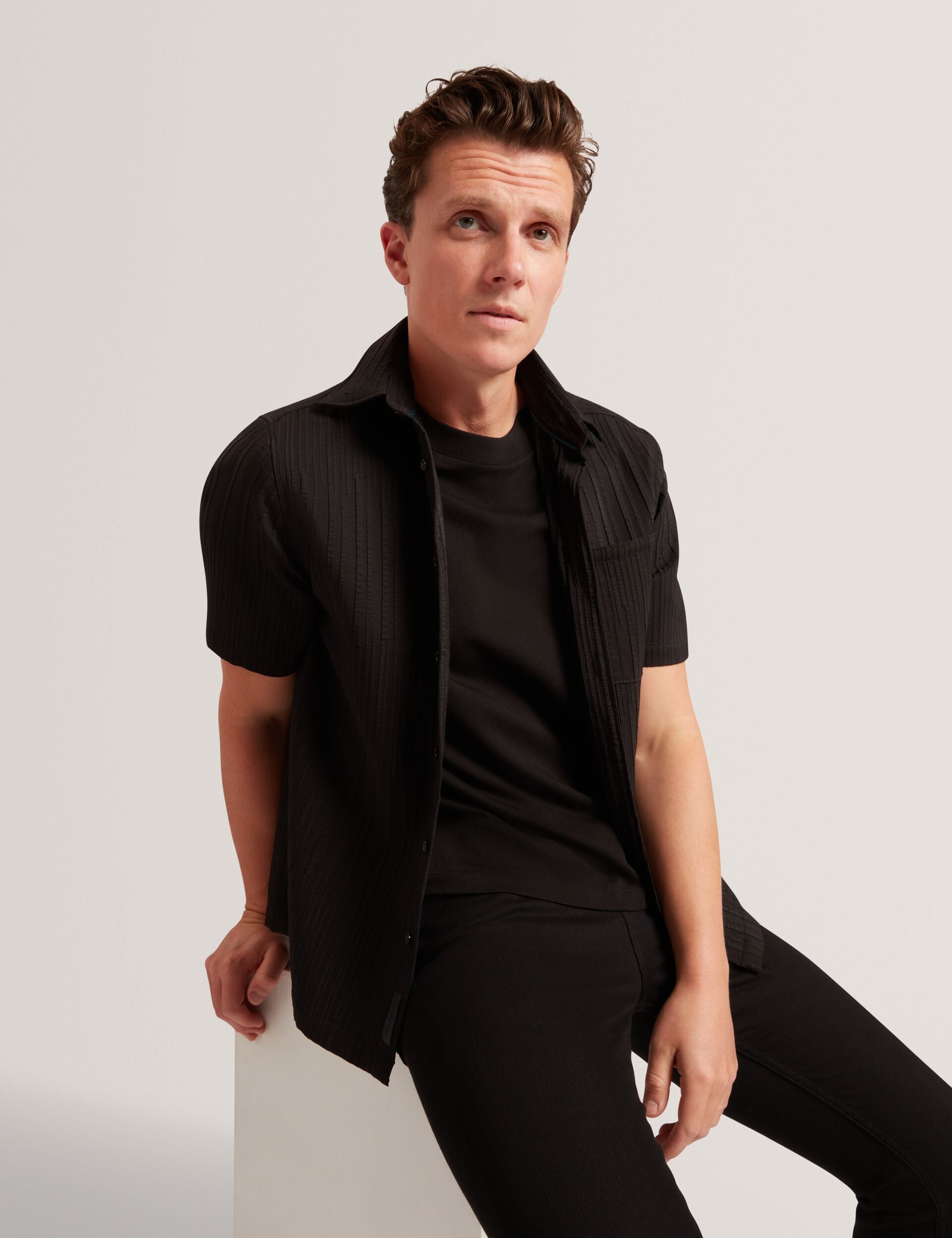 Ted Baker Lucka Tb Branded Heavy Weight Tshirt