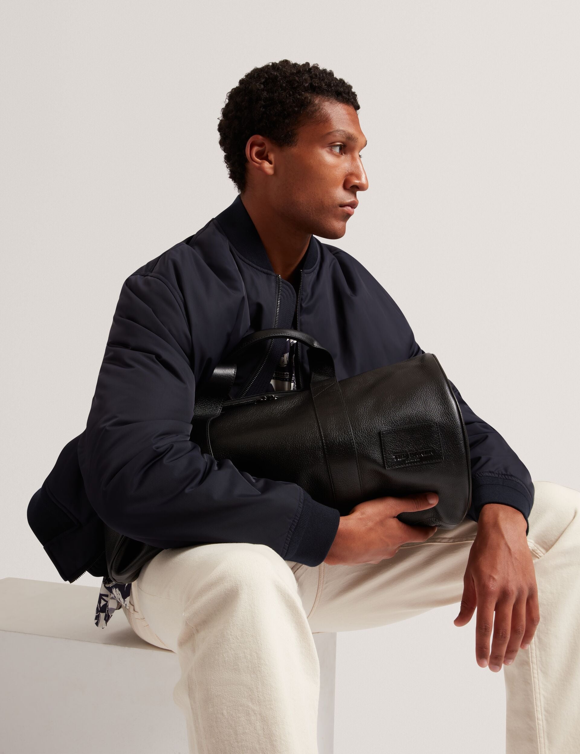 Ted Baker Grantis Large Leather Weekender Duffle Bag