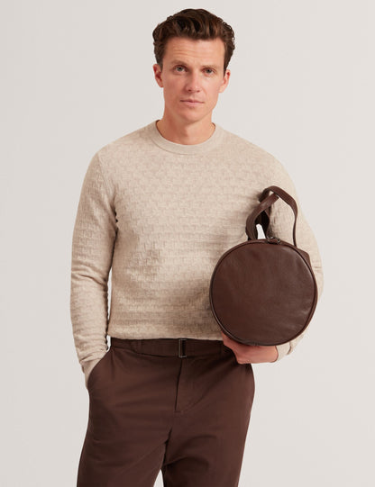 Ted Baker Sainsy Branded Texture Crew Neck Jumper