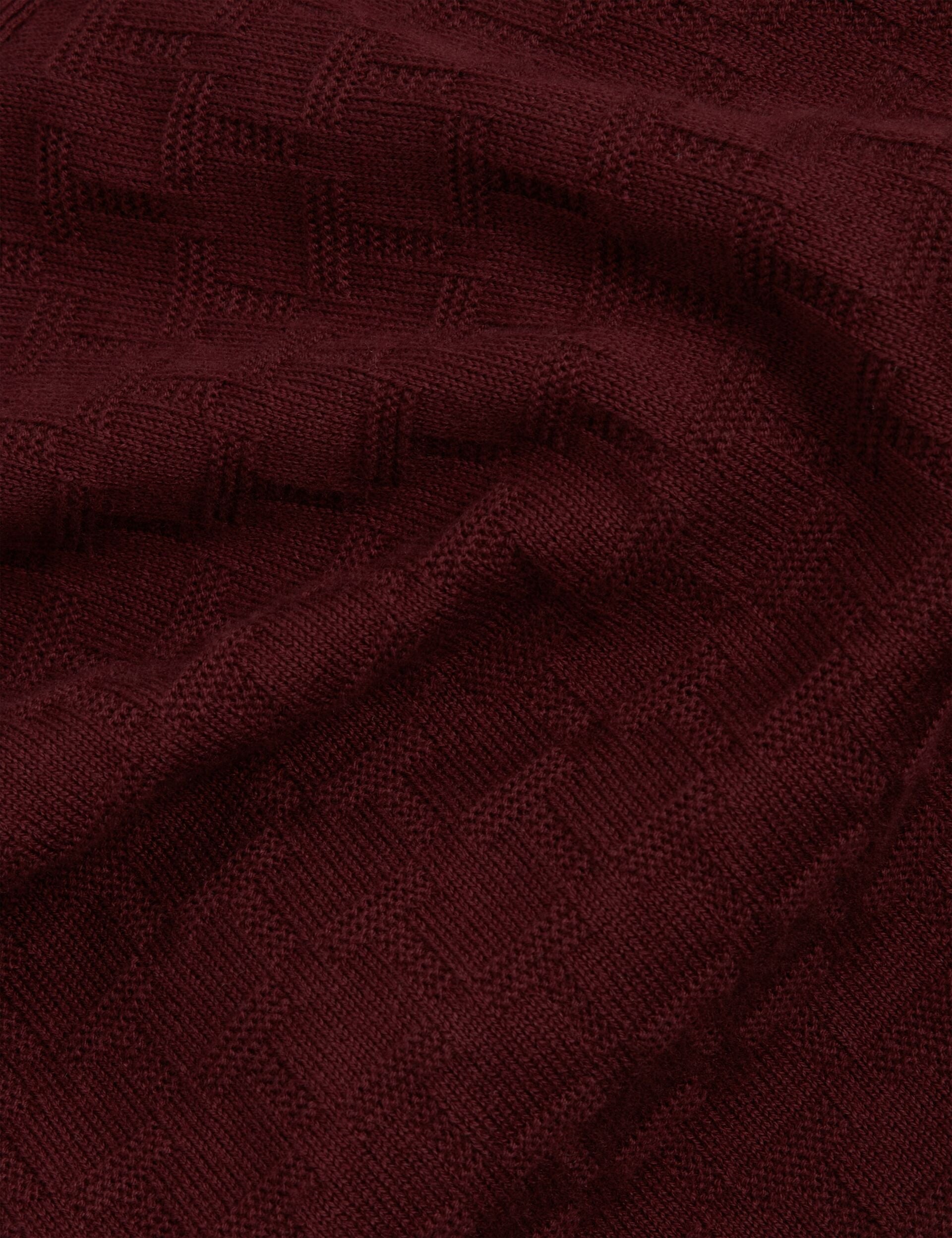 Ted Baker Gaten Branded Texture Knit Long Sleeve Polo