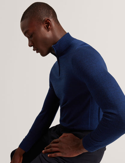 Ted Baker Clouden Merino Wool Knit Zip Neck Jumper
