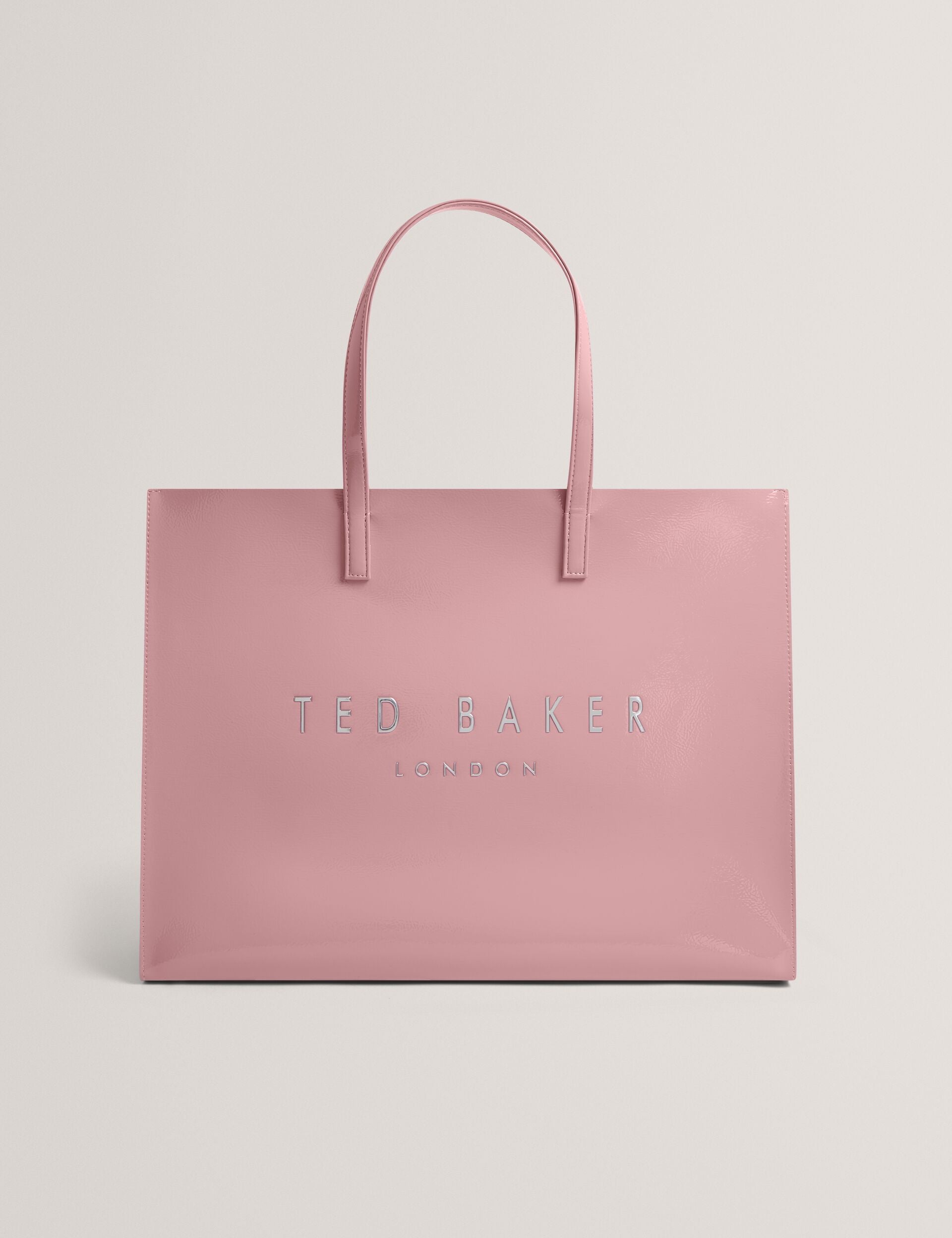 Ted Baker Crikon Crinkled Pu Wide Icon Tote Bag In Pink Women's