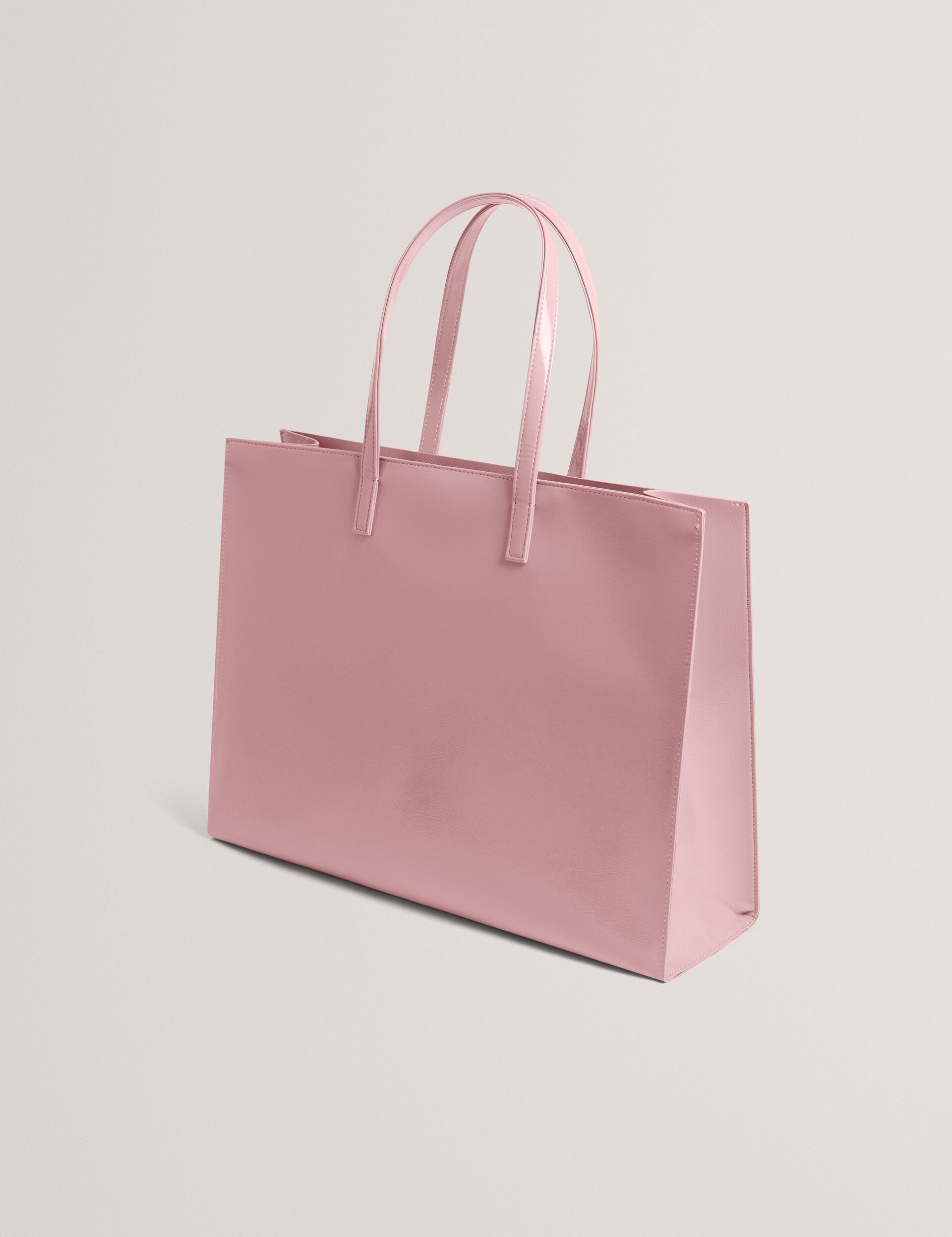 Ted Baker Crikon Crinkled Pu Wide Icon Tote Bag In Pink Women's