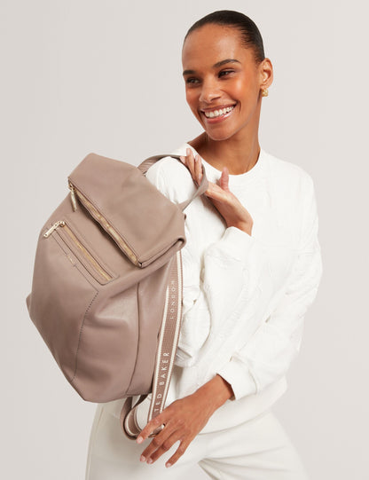 Ted Baker Luccea Branding Webbing Large Leather Backpack Women's