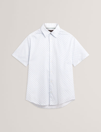 Ted Baker Sefsho Slim Fit Circle Print Short Sleeve Shirt