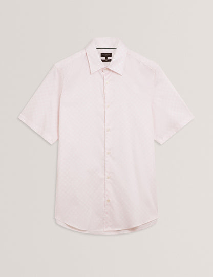 Ted Baker Sefsho Slim Fit Circle Print Short Sleeve Shirt
