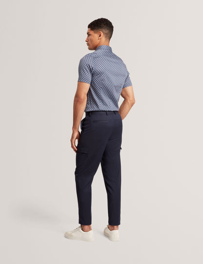 Ted Baker Sefsho Slim Fit Circle Print Short Sleeve Shirt