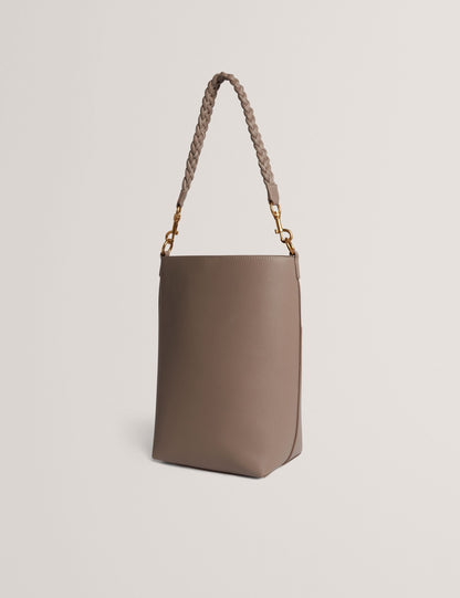 Ted Baker Wannda Plaited Handle Elongated Leather Bucket Bag Women's