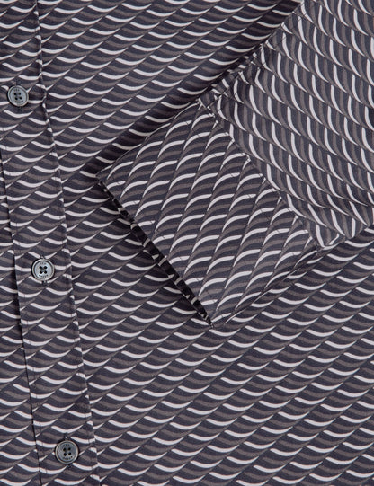 Ted Baker Agnar Bold Wave Print Cotton Shirt