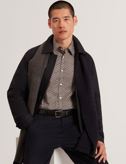Ted Baker Agnar Bold Wave Print Cotton Shirt