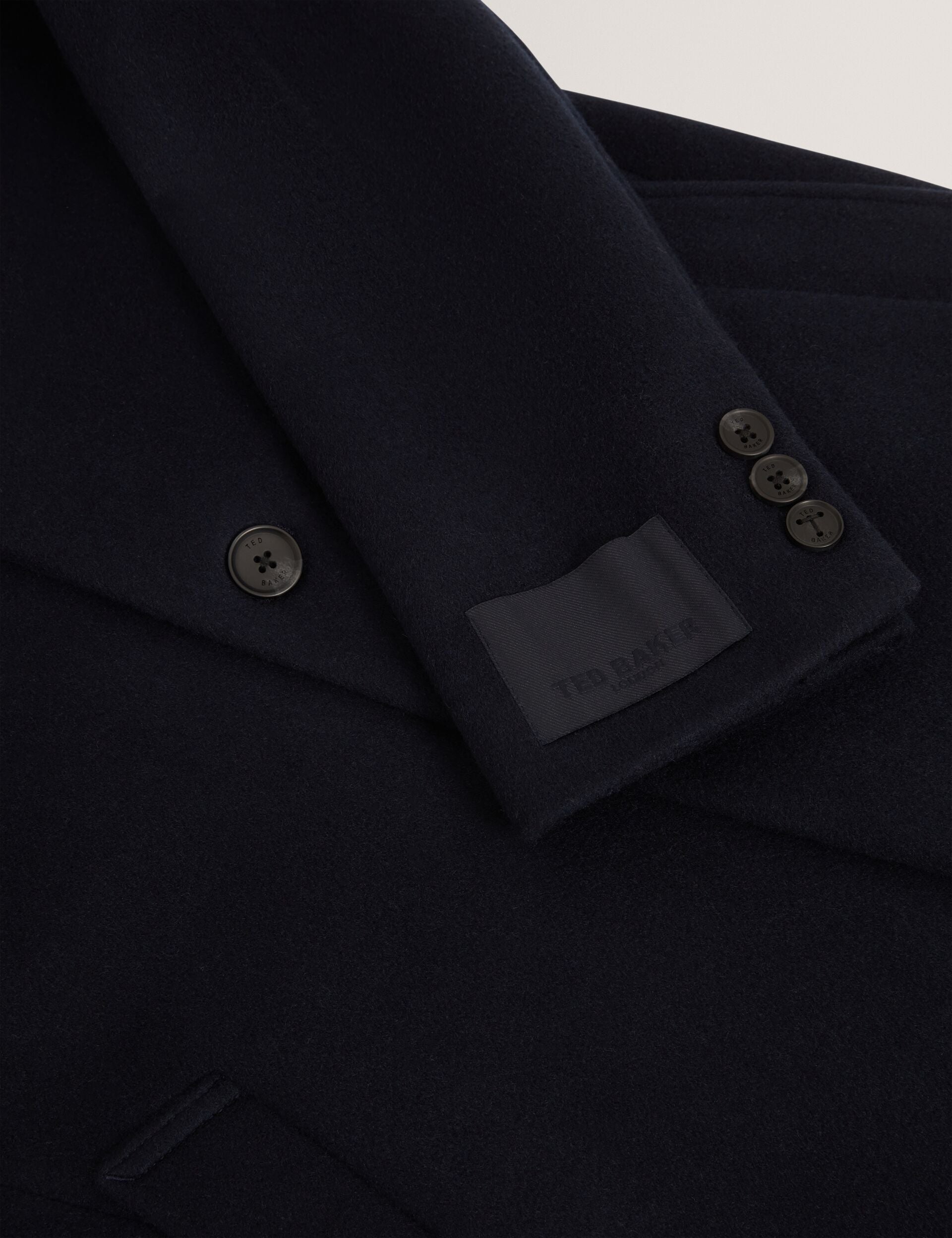 Ted Baker Alerton Slim Fit Wool Rich City Overcoat