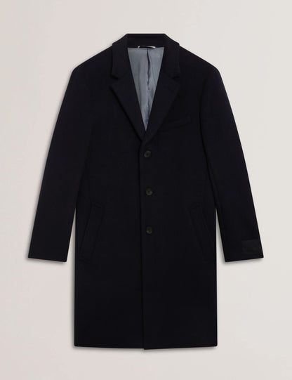 Ted Baker Alerton Slim Fit Wool Rich City Overcoat