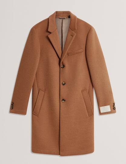 Ted Baker Alerton Slim Fit Wool Rich City Overcoat