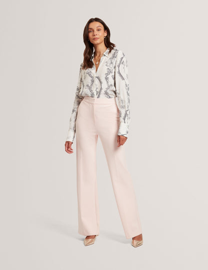 Ted Baker White Nottingham Lace Print Longline Shirt Women's