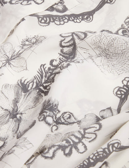 Ted Baker White Nottingham Lace Print Longline Shirt Women's
